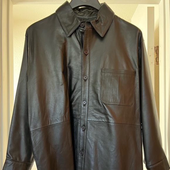 Jamin Leather Black Shirt Jacket